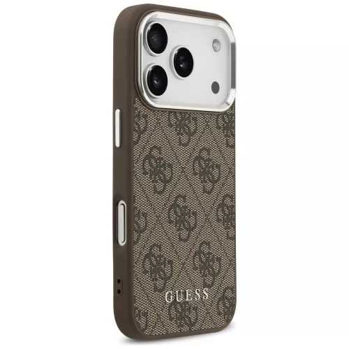 Guess - Keménytok 4G Klasszikus Logó MagSafe (GUHMP17LP4GSSMCW) - iPhone 17 Pro - Barna