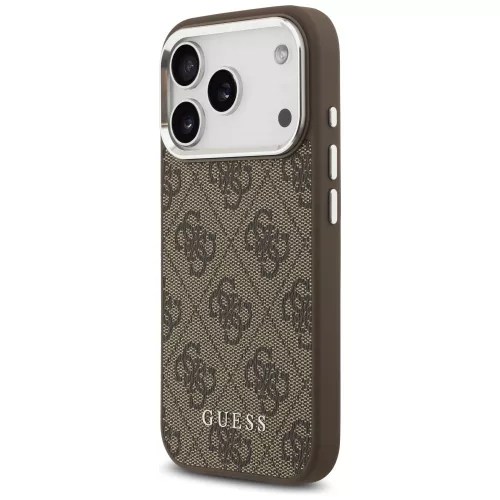 Guess - Keménytok 4G Klasszikus Logó MagSafe (GUHMP17XP4GSSMCW) - iPhone 17 Pro Max - Barna
