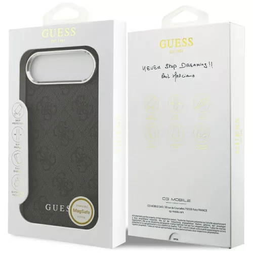 Guess - Keménytok 4G Klasszikus Logó MagSafe (GUHMP17MP4GSSMCK) - iPhone 17 Air - Fekete