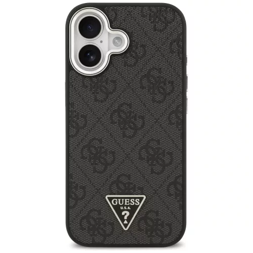 Guess - Keménytok 4G Háromszög Logó MagSafe (GUHMP17SP4TSRCMK) - iPhone 17 - Fekete