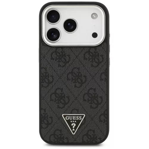 Guess - Keménytok 4G Háromszög Logó MagSafe (GUHMP17LP4TSRCMK) - iPhone 17 Pro - Fekete