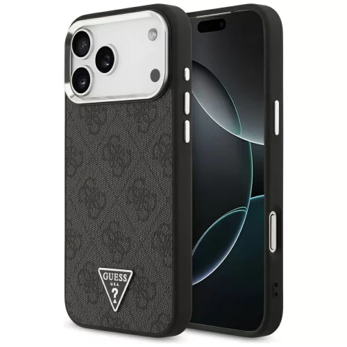 Guess - Keménytok 4G Háromszög Logó MagSafe (GUHMP17XP4TSRCMK) - iPhone 17 Pro Max - Fekete