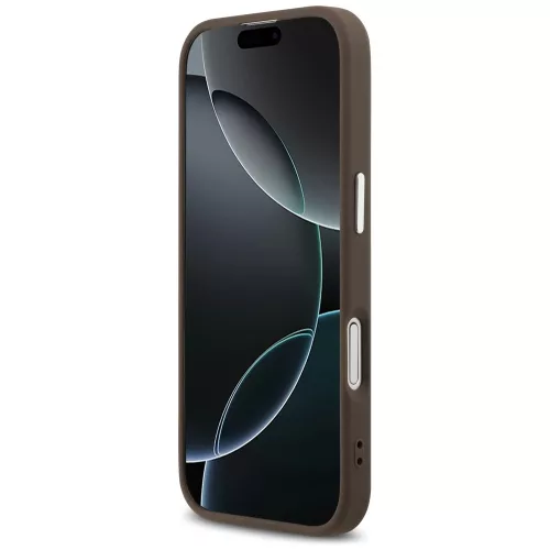 Guess - Keménytok 4G Háromszög Logó MagSafe (GUHMP17SP4TSRCMW) - iPhone 17 - Barna