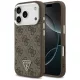 Guess - Keménytok 4G Háromszög Logó MagSafe (GUHMP17LP4TSRCMW) - iPhone 17 Pro - Barna