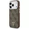 Guess - Keménytok 4G Háromszög Logó MagSafe (GUHMP17LP4TSRCMW) - iPhone 17 Pro - Barna