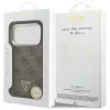 Guess - Keménytok 4G Háromszög Logó MagSafe (GUHMP17LP4TSRCMW) - iPhone 17 Pro - Barna
