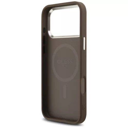 Guess - Keménytok 4G Háromszög Logó MagSafe (GUHMP17XP4TSRCMW) - iPhone 17 Pro Max - Barna
