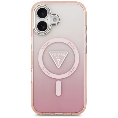 Guess - IML Átmenetes Háromszög Logó MagSafe (GUHMP17SHGTMLCGP) - iPhone 17 - Rózsaszín