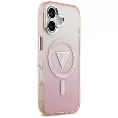 Guess - IML Átmenetes Háromszög Logó MagSafe (GUHMP17SHGTMLCGP) - iPhone 17 - Rózsaszín