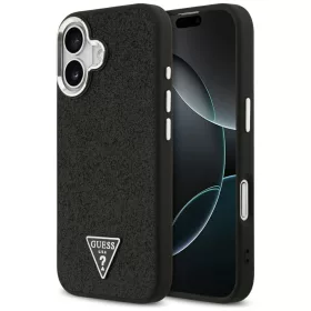   Guess - Csillámos Háromszög Logó MagSafe (GUHMP17SPFGTSCMK) - iPhone 17 - Fekete