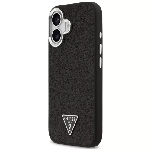 Guess - Csillámos Háromszög Logó MagSafe (GUHMP17SPFGTSCMK) - iPhone 17 - Fekete