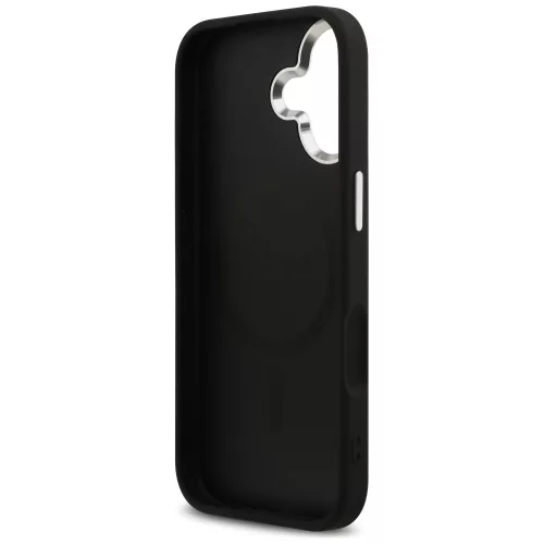 Guess - Csillámos Háromszög Logó MagSafe (GUHMP17SPFGTSCMK) - iPhone 17 - Fekete