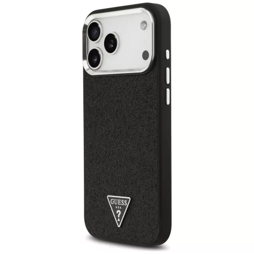 Guess - Csillámos Háromszög Logó MagSafe (GUHMP17XPFGTSCMK) - iPhone 17 Pro Max - Fekete