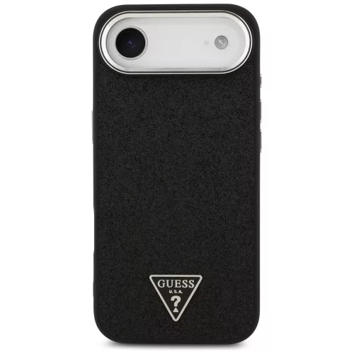 Guess - Csillámos Háromszög Logó MagSafe (GUHMP17MPFGTSCMK) - iPhone 17 Air - Fekete