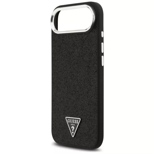 Guess - Csillámos Háromszög Logó MagSafe (GUHMP17MPFGTSCMK) - iPhone 17 Air - Fekete