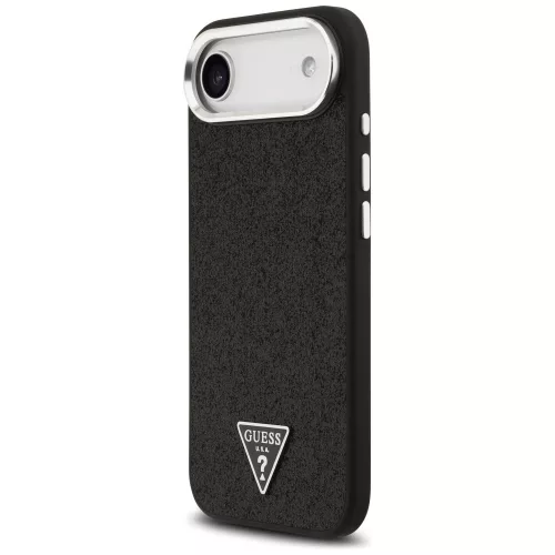 Guess - Csillámos Háromszög Logó MagSafe (GUHMP17MPFGTSCMK) - iPhone 17 Air - Fekete