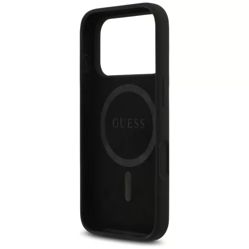 Guess - Silicone Triangle Logo MagSafe (GUHMP17LSCTRLMK) - iPhone 17 Pro - Black