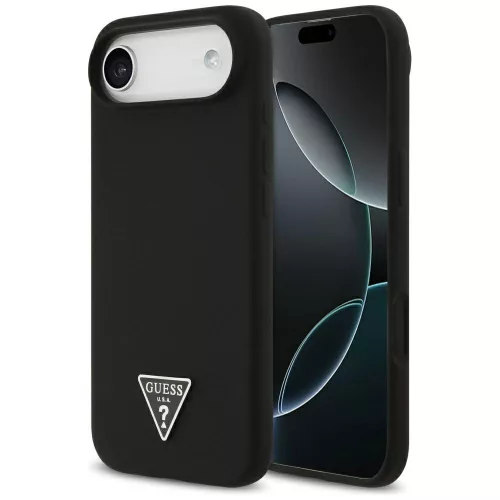 Guess - Silicone Triangle Logo MagSafe (GUHMP17MSCTRLMK) - iPhone 17 Air - Black