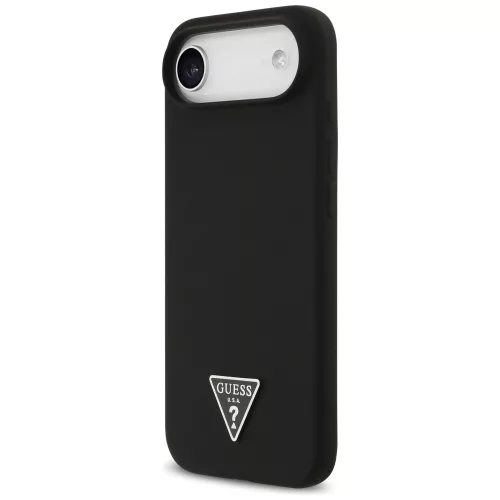 Guess - Silicone Triangle Logo MagSafe (GUHMP17MSCTRLMK) - iPhone 17 Air - Black