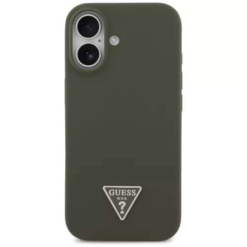 Guess - Silicone Triangle Logo MagSafe (GUHMP17SSCTRLMA) - iPhone 17 - Khaki