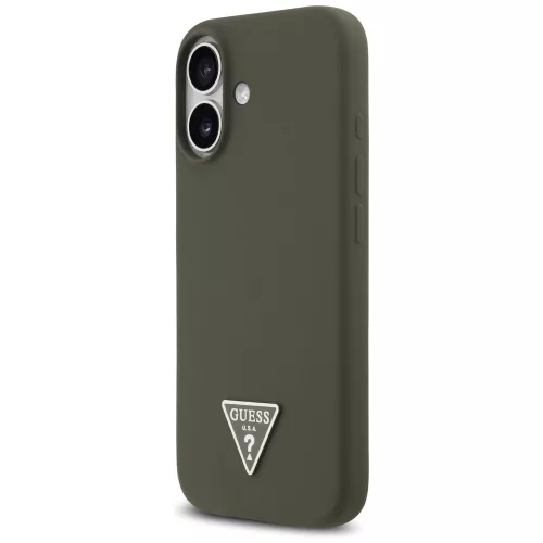 Guess - Silicone Triangle Logo MagSafe (GUHMP17SSCTRLMA) - iPhone 17 - Khaki