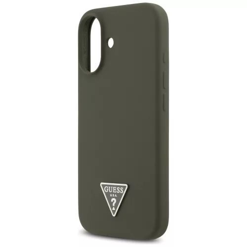 Guess - Silicone Triangle Logo MagSafe (GUHMP17SSCTRLMA) - iPhone 17 - Khaki