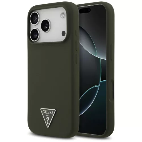 Guess - Szilikon Háromszög Logó MagSafe (GUHMP17LSCTRLMA) - iPhone 17 Pro - Khaki