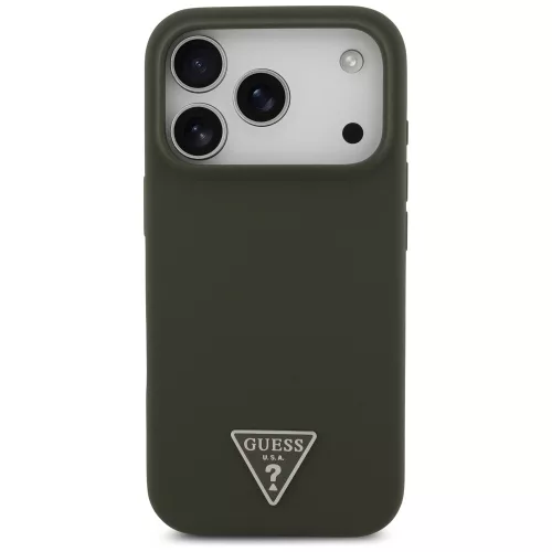 Guess - Szilikon Háromszög Logó MagSafe (GUHMP17LSCTRLMA) - iPhone 17 Pro - Khaki