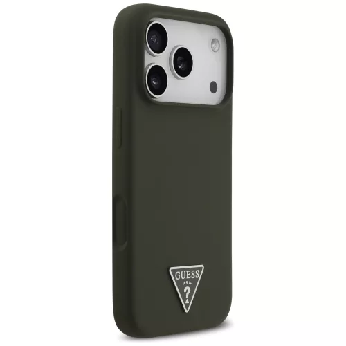 Guess - Szilikon Háromszög Logó MagSafe (GUHMP17LSCTRLMA) - iPhone 17 Pro - Khaki