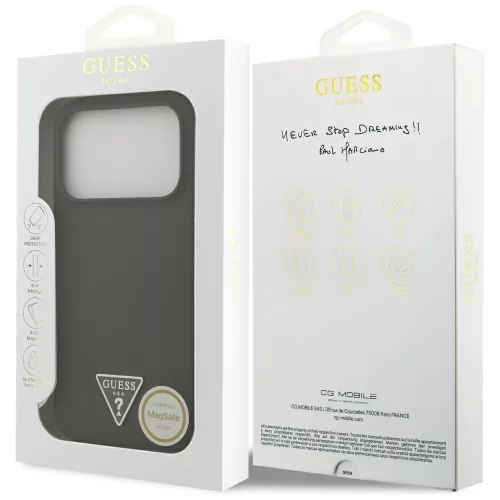 Guess - Szilikon Háromszög Logó MagSafe (GUHMP17LSCTRLMA) - iPhone 17 Pro - Khaki