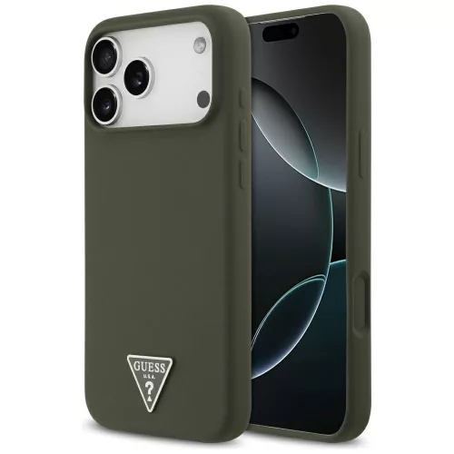 Guess - Szilikon Háromszög Logó MagSafe (GUHMP17XSCTRLMA) - iPhone 17 Pro Max - Khaki