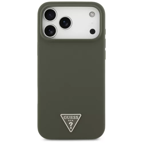 Guess - Szilikon Háromszög Logó MagSafe (GUHMP17XSCTRLMA) - iPhone 17 Pro Max - Khaki