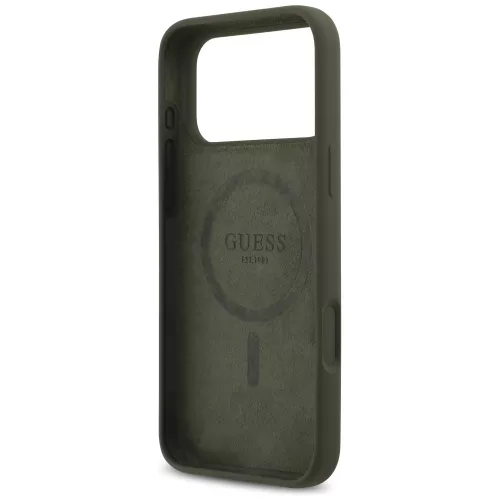 Guess - Szilikon Háromszög Logó MagSafe (GUHMP17XSCTRLMA) - iPhone 17 Pro Max - Khaki