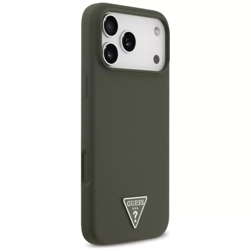 Guess - Szilikon Háromszög Logó MagSafe (GUHMP17XSCTRLMA) - iPhone 17 Pro Max - Khaki
