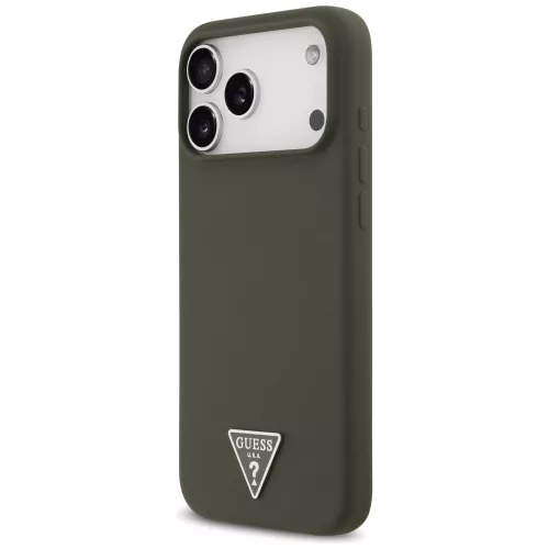 Guess - Szilikon Háromszög Logó MagSafe (GUHMP17XSCTRLMA) - iPhone 17 Pro Max - Khaki