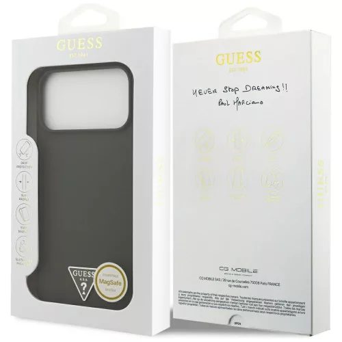 Guess - Szilikon Háromszög Logó MagSafe (GUHMP17XSCTRLMA) - iPhone 17 Pro Max - Khaki