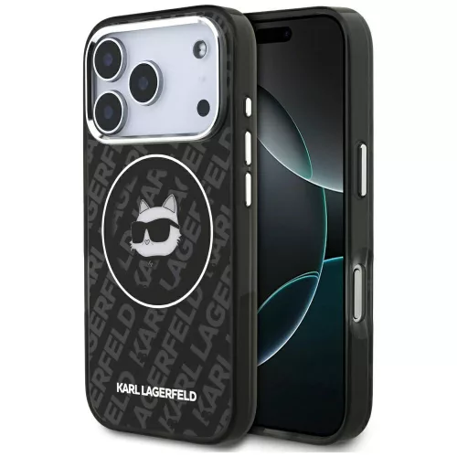 Karl Lagerfeld - IML MagSafe (KLHMP17LHMKBCHOK) - iPhone 17 Pro - Black Choupette's Head