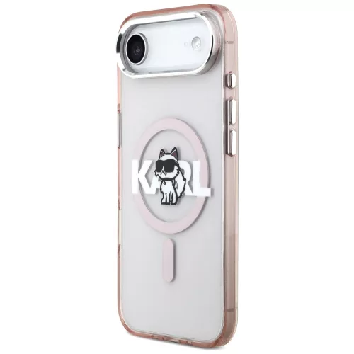 Karl Lagerfeld - IML MagSafe Sketch Logo (KLHMP17MHGCHGKBP) - iPhone 17 Air - Pink Choupette