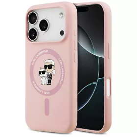   Karl Lagerfeld - Silicone Ring MagSafe (KLHMP17LSCMKCRHP) - iPhone 17 Pro - Pink Karl&Choupette