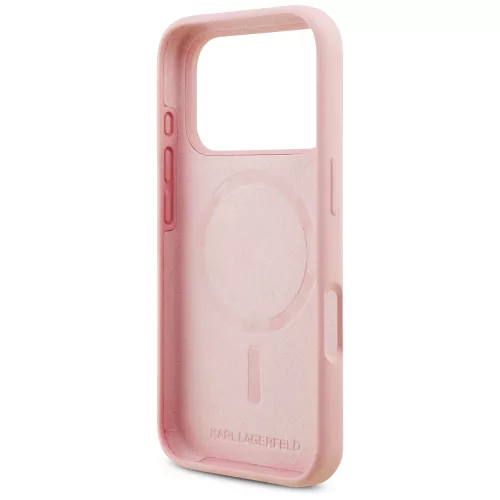 Karl Lagerfeld - Silicone Ring MagSafe (KLHMP17LSCMKCRHP) - iPhone 17 Pro - Pink Karl&Choupette