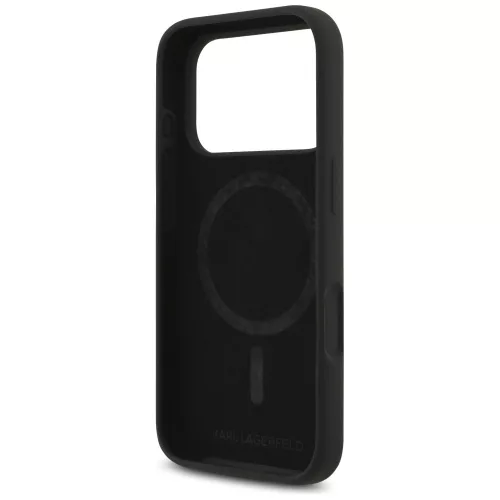 Karl Lagerfeld - Silicone Ring MagSafe (KLHMP17LSCMKCRHK) - iPhone 17 Pro - Black Karl&Choupette