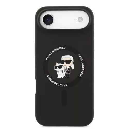 Karl Lagerfeld - Silicone Ring MagSafe (KLHMP17MSCMKCRHK) - iPhone 17 Air - Black Karl&Choupette