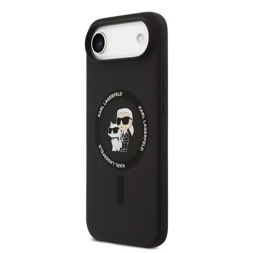 Karl Lagerfeld - Silicone Ring MagSafe (KLHMP17MSCMKCRHK) - iPhone 17 Air - Black Karl&Choupette
