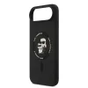 Karl Lagerfeld - Silicone Ring MagSafe (KLHMP17MSCMKCRHK) - iPhone 17 Air - Black Karl&Choupette
