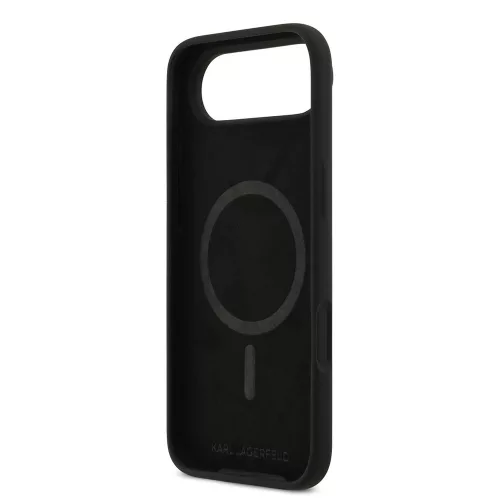 Karl Lagerfeld - Silicone Ring MagSafe (KLHMP17MSCMKCRHK) - iPhone 17 Air - Black Karl&Choupette