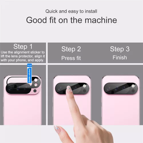 Techsuit - Full Camera - Kameravédő üvegfólia - Google Pixel 10 Pro - Fekete