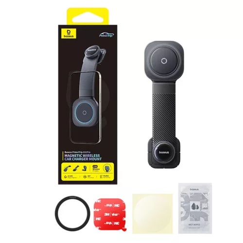 Baseus - Autós tartó PrimeTrip C03 Pro (C0013A01) - Mágneses Műszerfalra, Állítható, Type-C, 3M Adhesive - Black