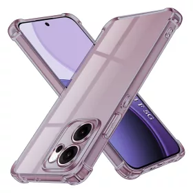   Techsuit - Shockproof Átlátszó Ütésálló Szilikon tok - Oppo Reno14 F / Reno14 FS 5G - Átlátszó fekete