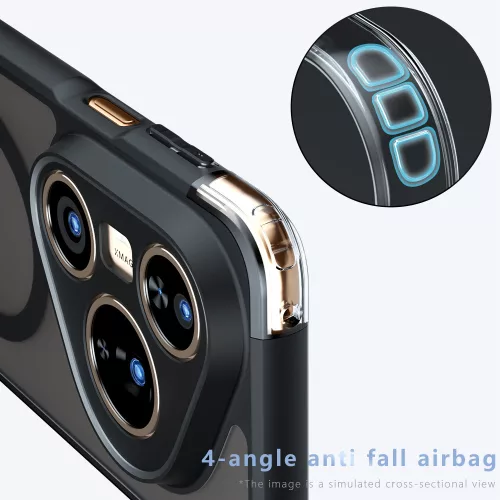 Techsuit - PureFrost MagSafe Ütésálló tok - Huawei Pura 80 Ultra - Matt fekete