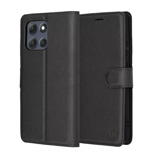 Techsuit - Leather Folio - Motorola Moto G86 Power - Black